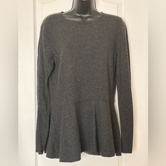 LOFT Tops - LOFT Charcoal Gray Women's Peplum Sweater